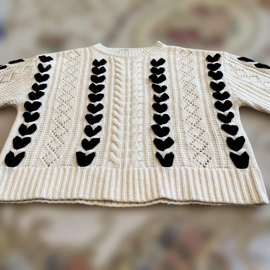 極美品　アルアバイル　ルルウィルビー リボンケーブルプルオーバー　ニット