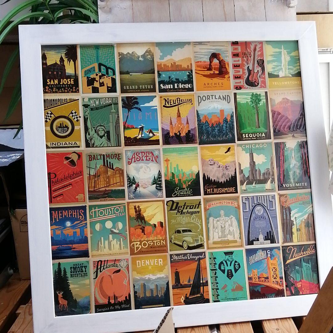 ジャンク・絵画風 大型壁掛・インテリア　できればお引取り