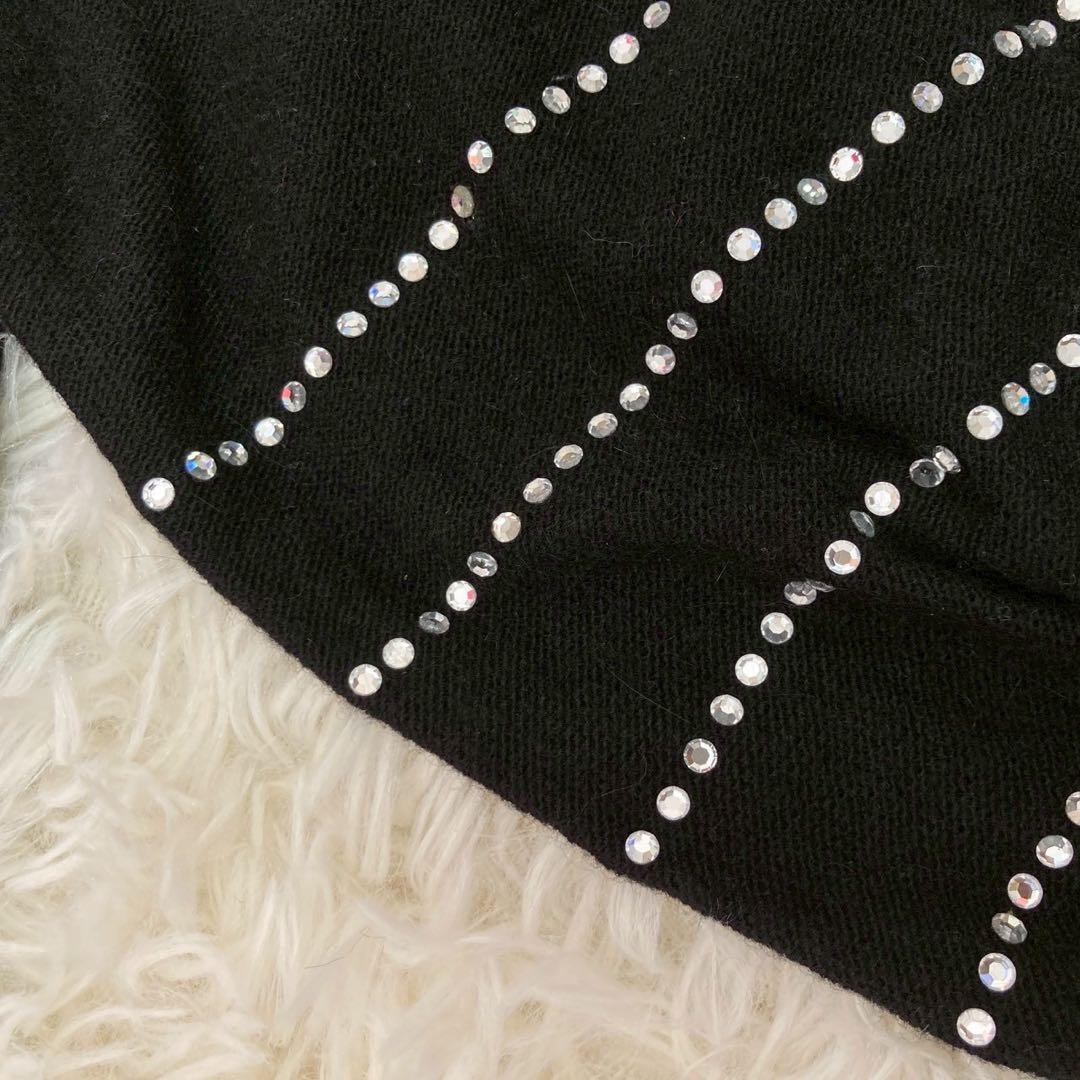 SONIA RYKIEL スタッズ付きニット ブラック 38 キレイめ 上品