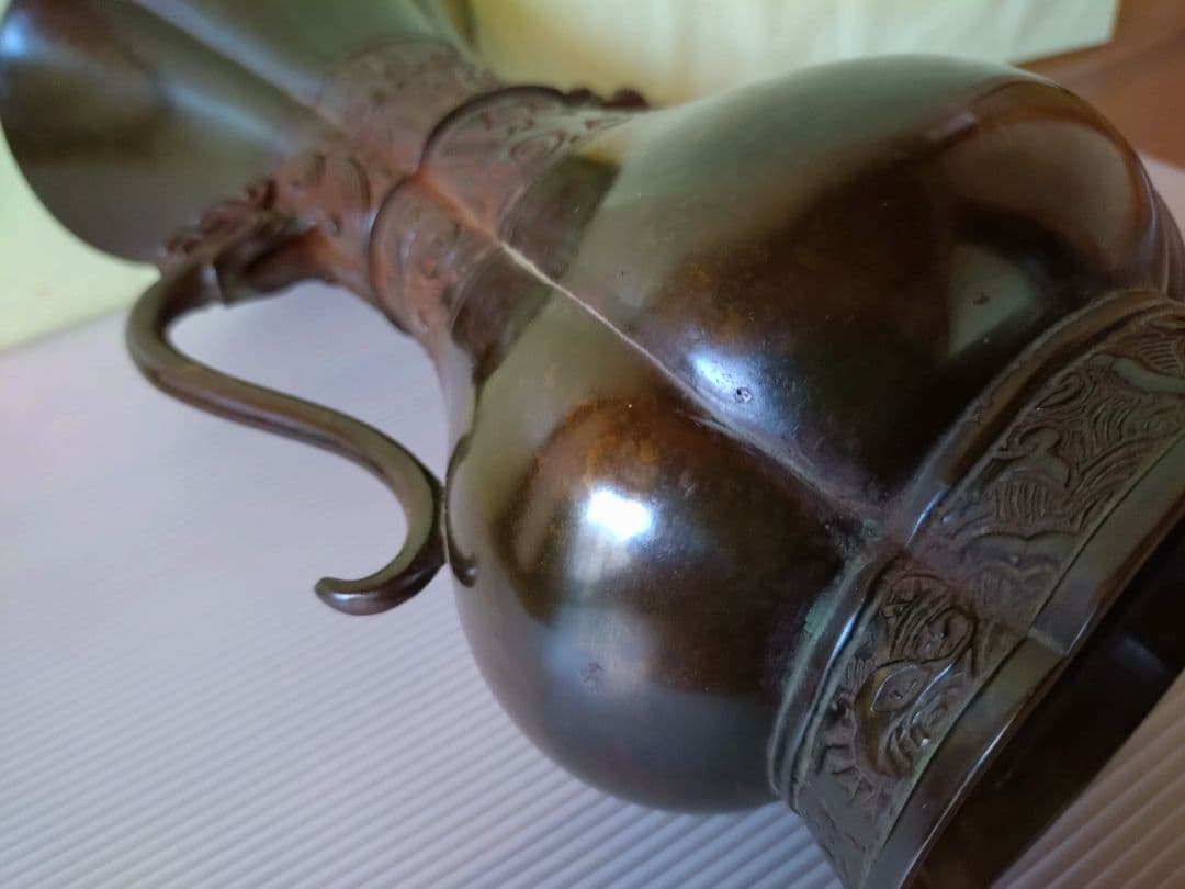 2 古銅 花入 花器