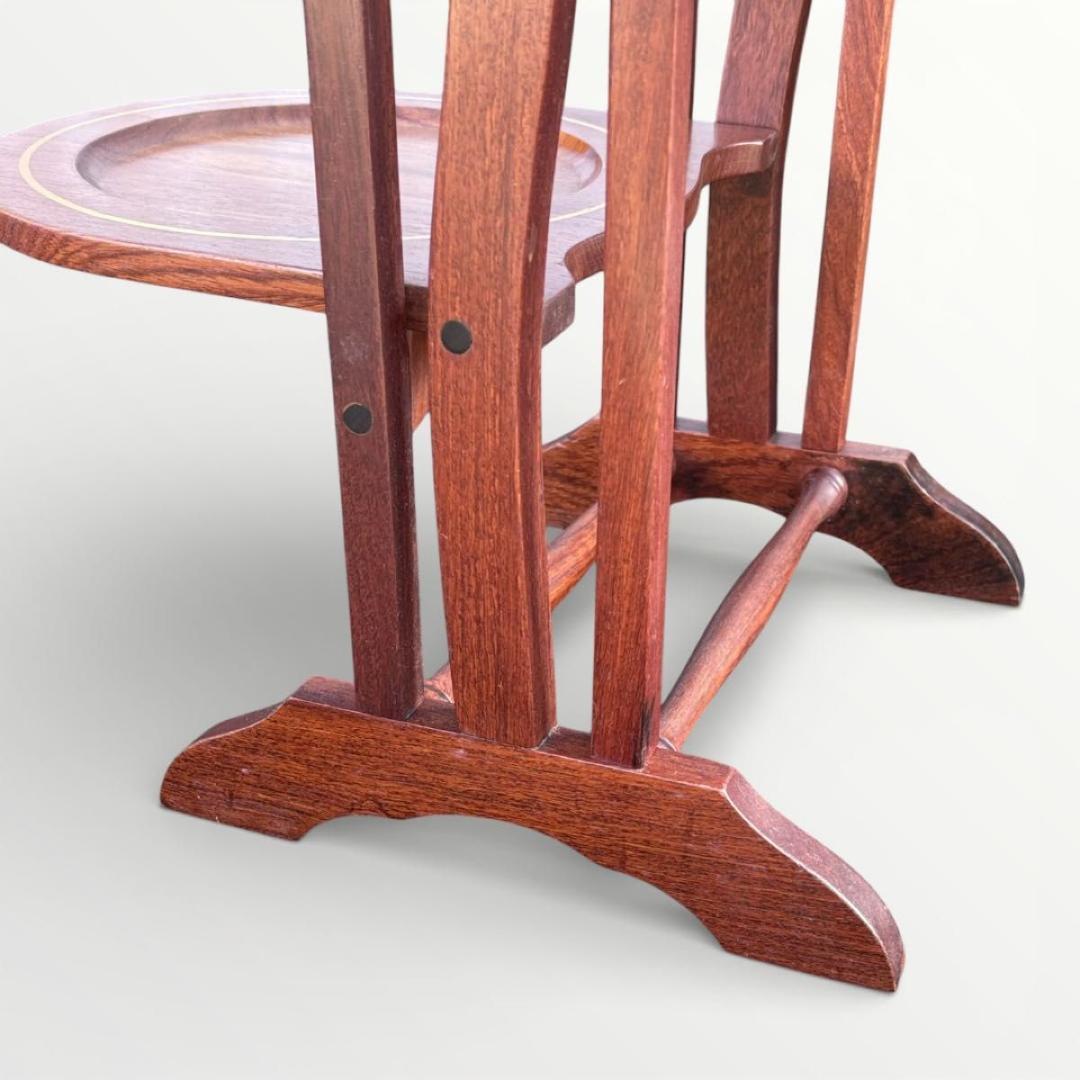 希少 英国アンティーク ケーキスタンド イギリス 折りたたみ マホガニー