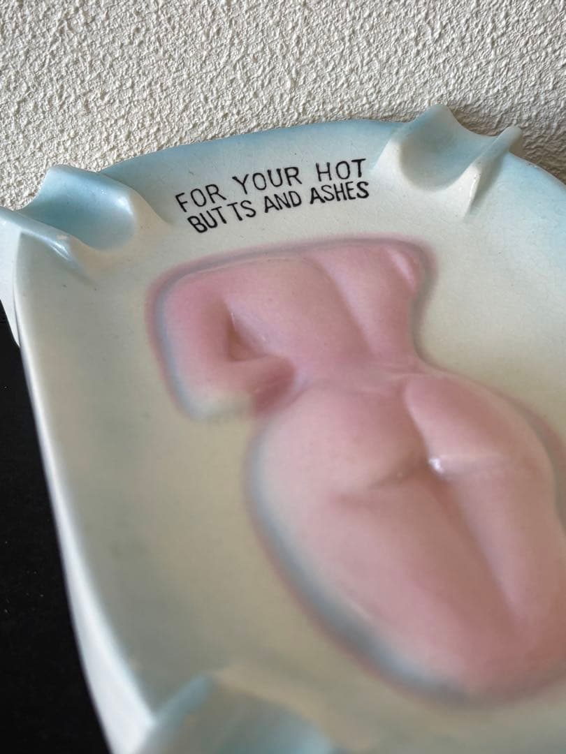 1950s アンティーク　ヌード　ガール　ピンナップ　アシュトレイ　陶器製