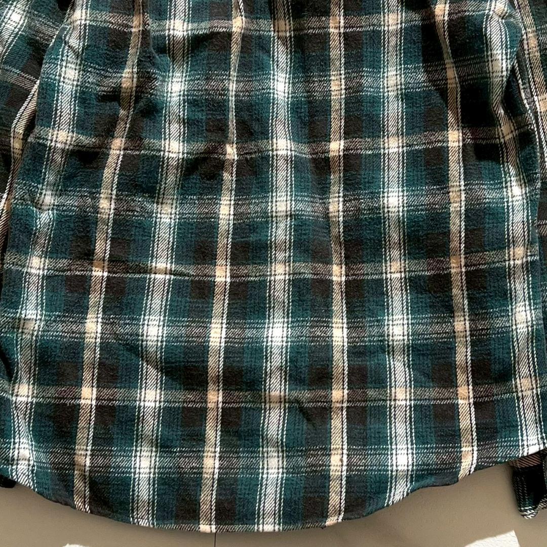 90s　好配色　FIVE BROTHER　厚手　　フランネルシャツ　緑　XL