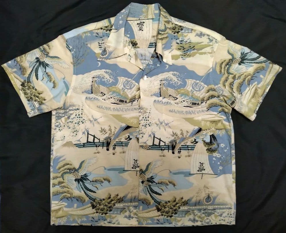 ビンテージアロハシャツ　和柄　50s