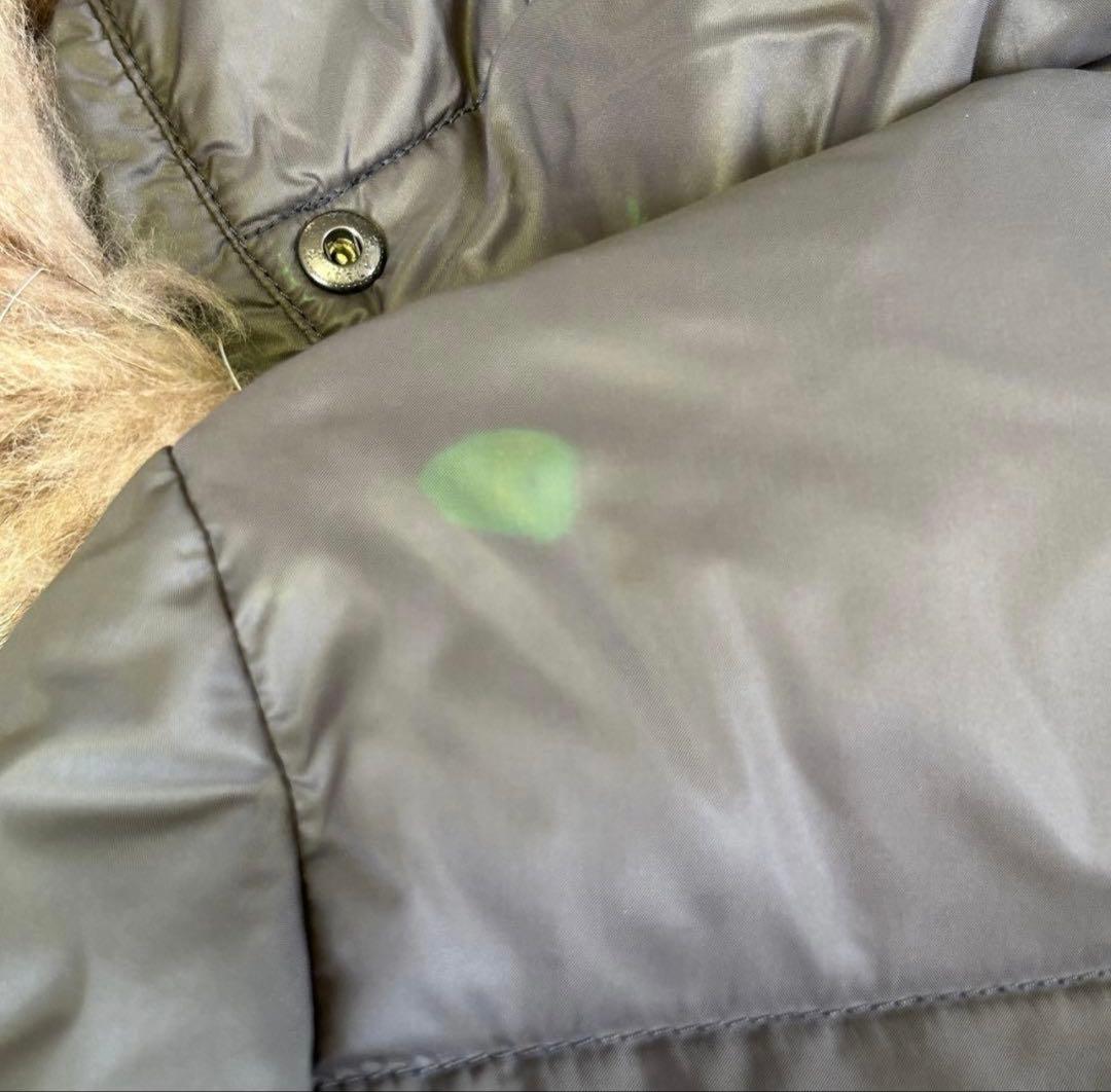モンクレール メス ダウンジャケット フードファー付 00 グレージュ 希少
