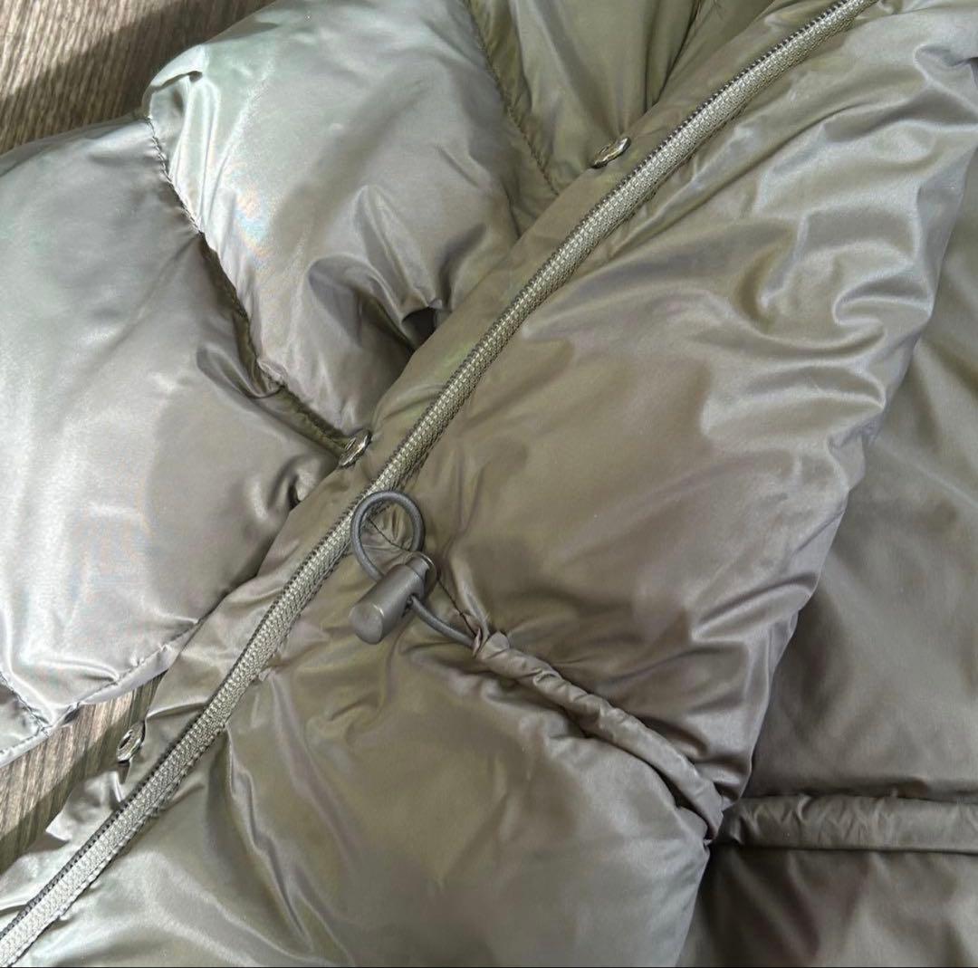 モンクレール メス ダウンジャケット フードファー付 00 グレージュ 希少