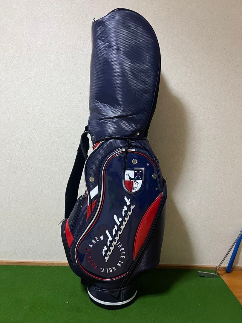 adabat キャディバッグ ネイビー/レッド