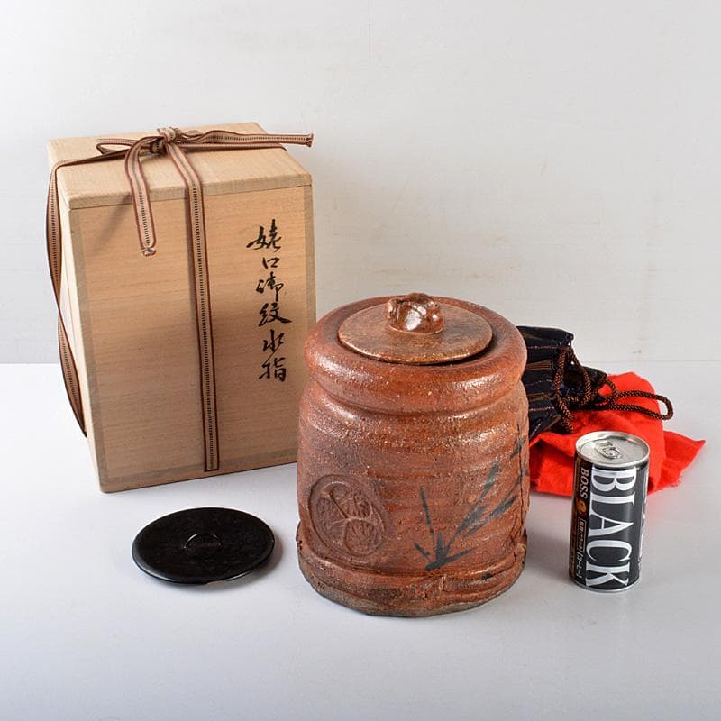 美濃焼　美濃古窯　江戸時代中期　水指　徳川美術館　菊田清年識箱　M　R5537C