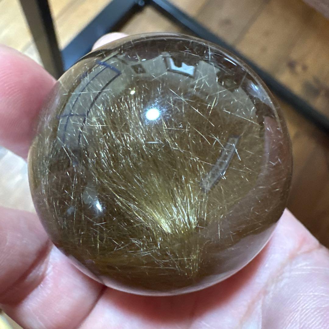 【極上品】コレクション級　ゴールドルチルスフィア 丸玉　約5.06鑑定書付