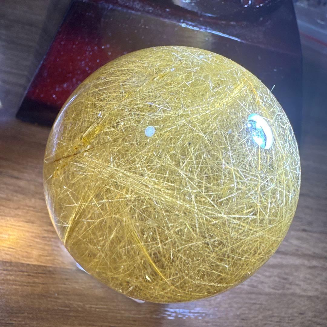 【極上品】コレクション級　ゴールドルチルスフィア 丸玉　約5.06鑑定書付