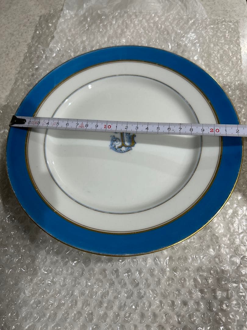 美品　フランスアンティーク コンポティエ モノグラム ケーキスタンド