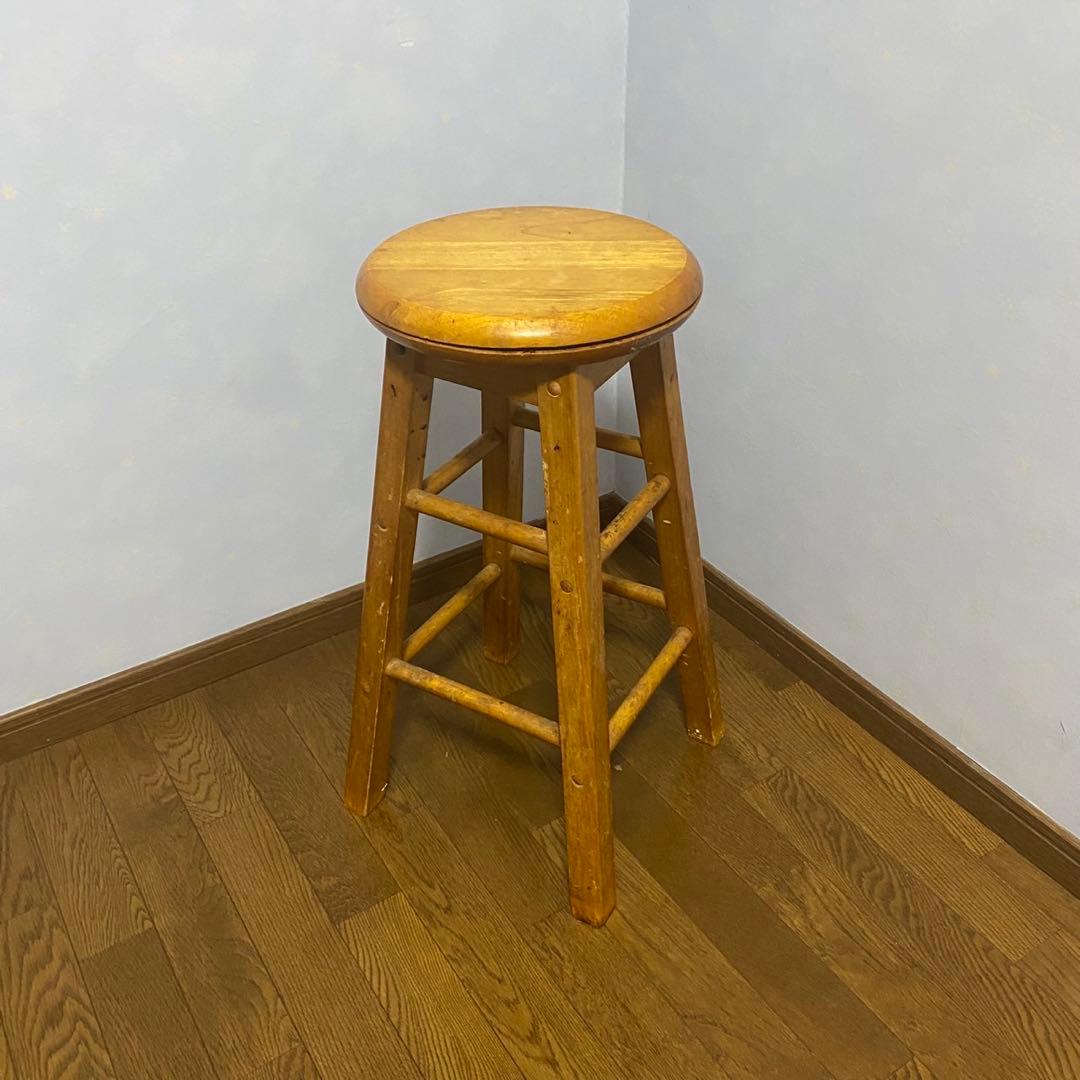 アンティーク 丸 スツール 飾り台 花台 レトロ