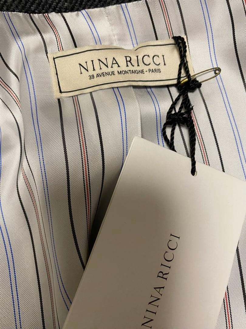 新品✨NINA RICCI チェスターコート ロング丈 ２つボタン グレー 36