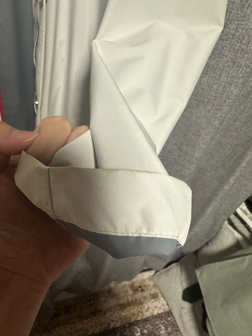 MONCLER ホワイト ステンカラーコート