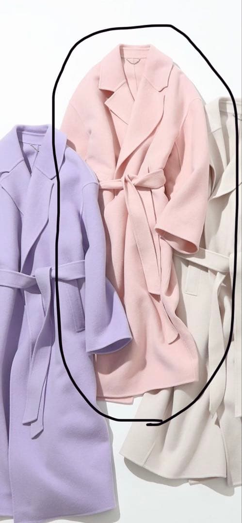 新品　未使用　23区 ロングコート　ピンク　38 M