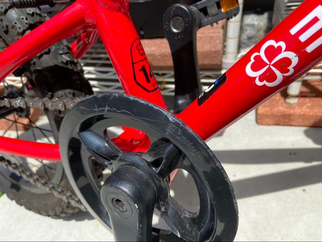 cosmoさん専用 ヨツバサイクル14インチ 子供用自転車 レッド 補助輪付き