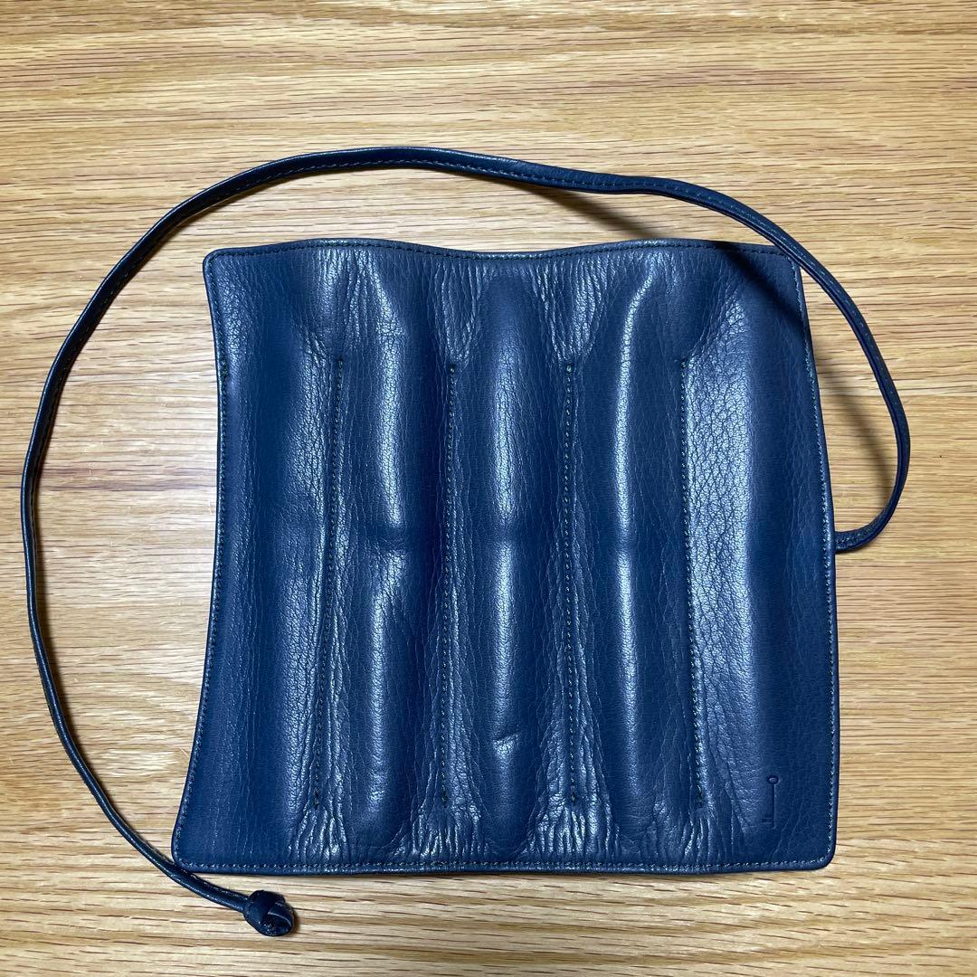 【希少限定カラー】ナガサワキップレザーロールペンケース5本差し北野坂ナイトブルー