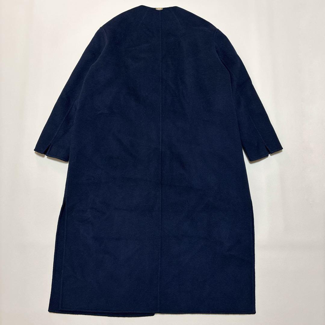 MUSE ドゥーズィエムクラス victorian リバーノーカラーロングコート