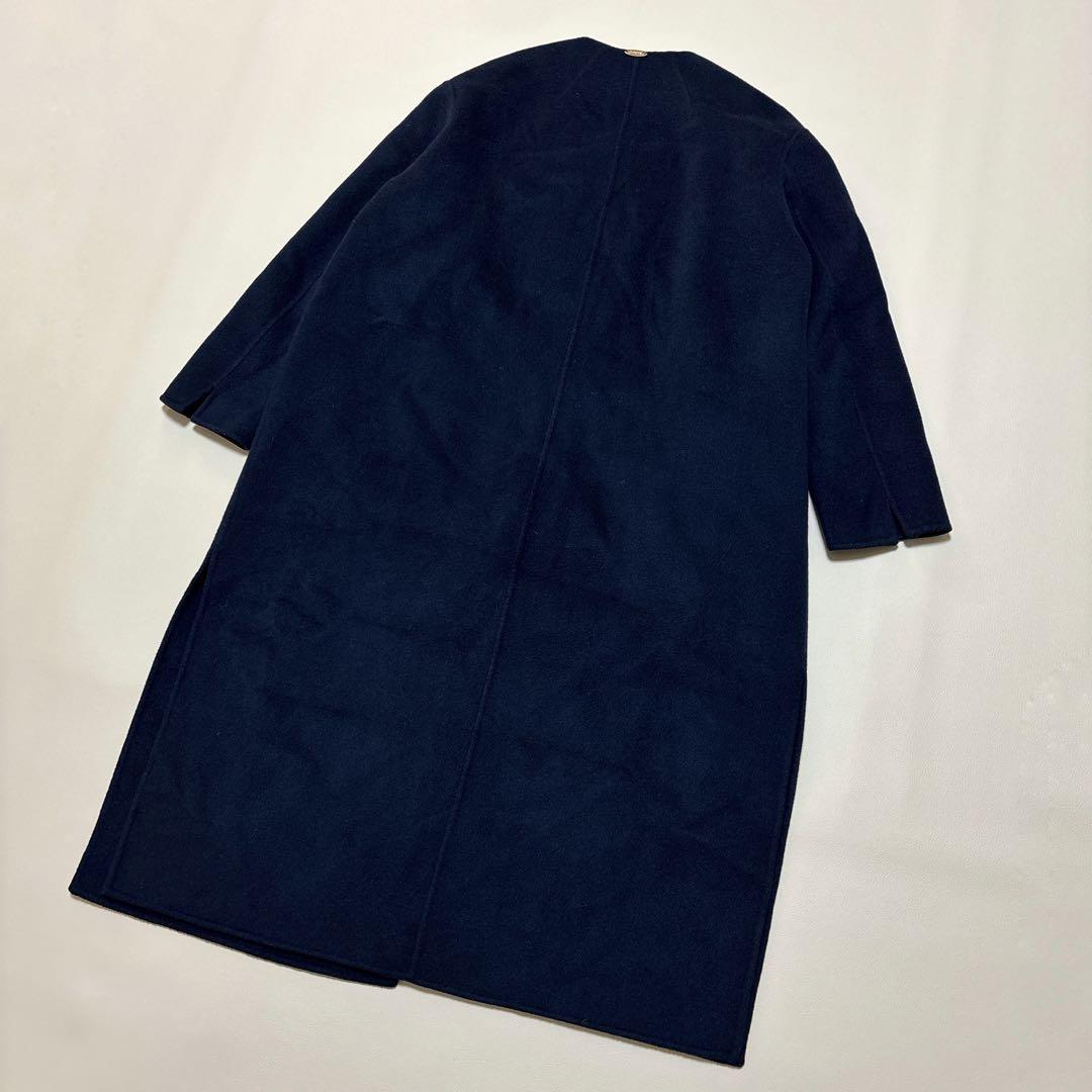 MUSE ドゥーズィエムクラス victorian リバーノーカラーロングコート