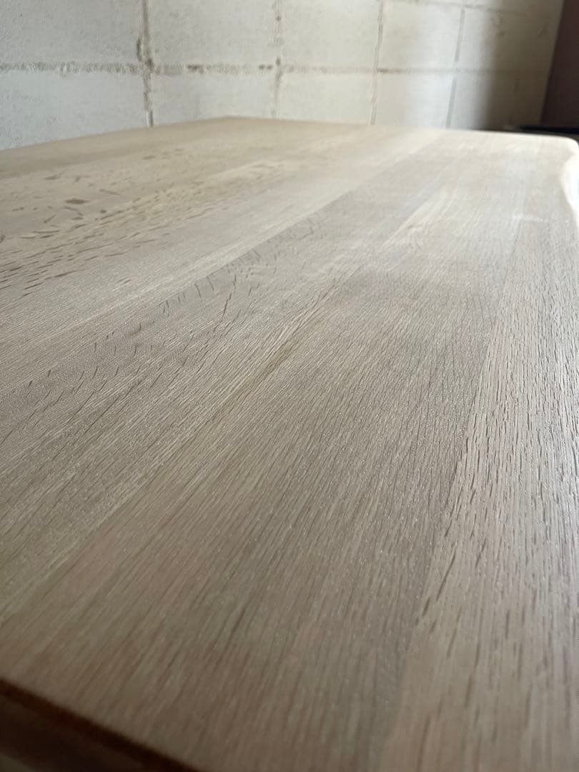 美品　飛騨清見工房　天然木楢無垢材　オーク無垢材　ダイニングテーブル150 虎斑