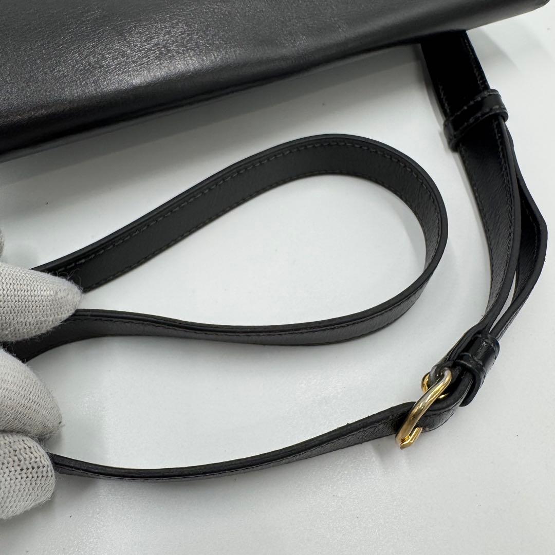 HERMES エルメス レザー ウエストバッグ ボディバッグ ブラック O刻印