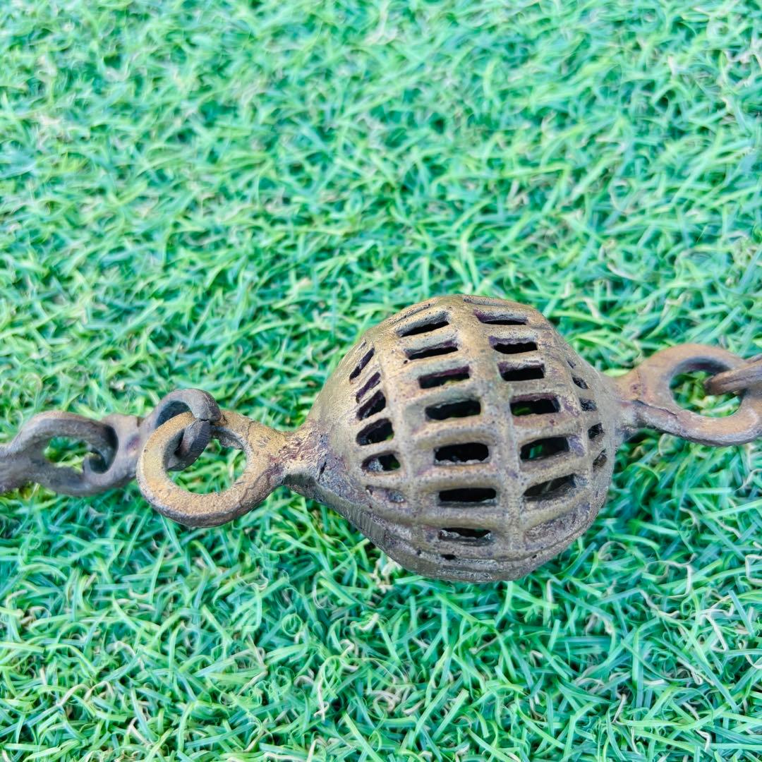 囲炉裏　自在鉤　分銅　囲炉裏小道具　天秤棒　堀如真 銅製 鯉型 風鎮　栓抜き