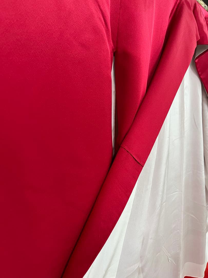 中古　振袖　仕立て上がり　赤　B16