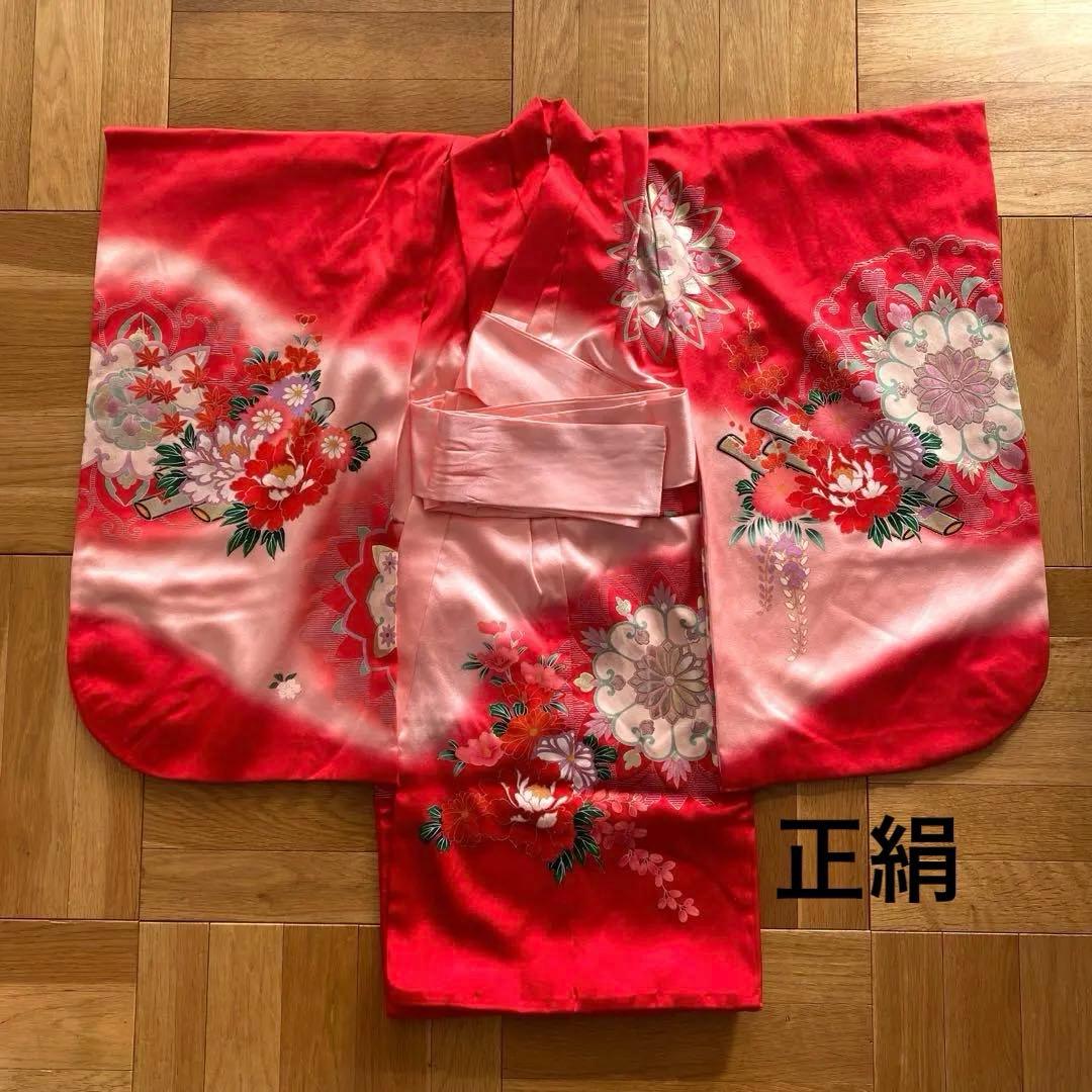 七五三　3歳　正絹　襦袢 着物