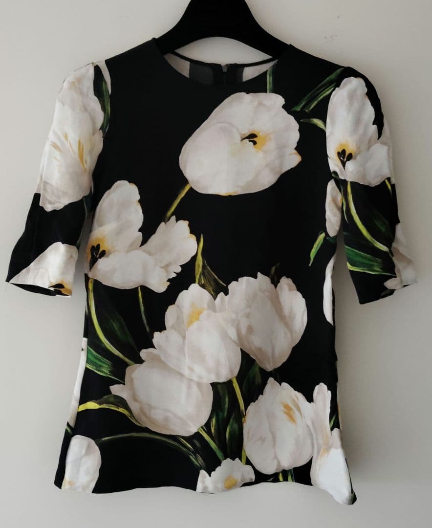 Dolce & Gabbana フラワープリント 半袖トップス 36