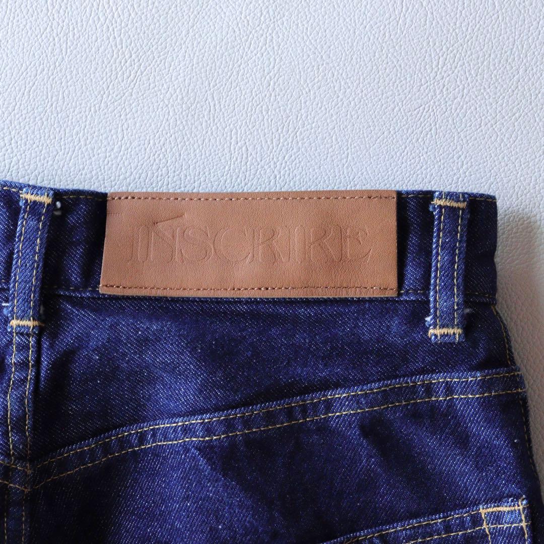 5261【美品】アンスクリア ワイドデニムパンツ ハイウェスト　L