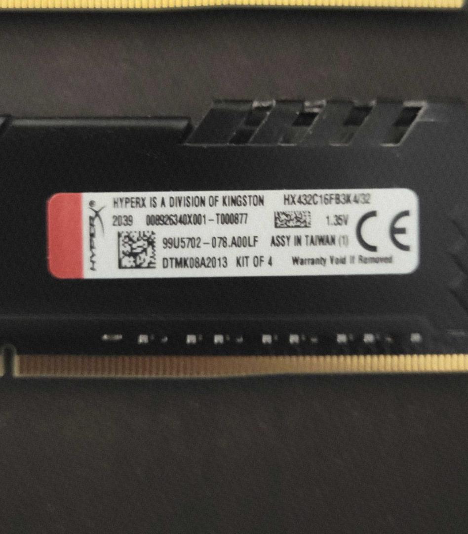 HyperX Fury DDR4-3200 8GB×4（32GB）
