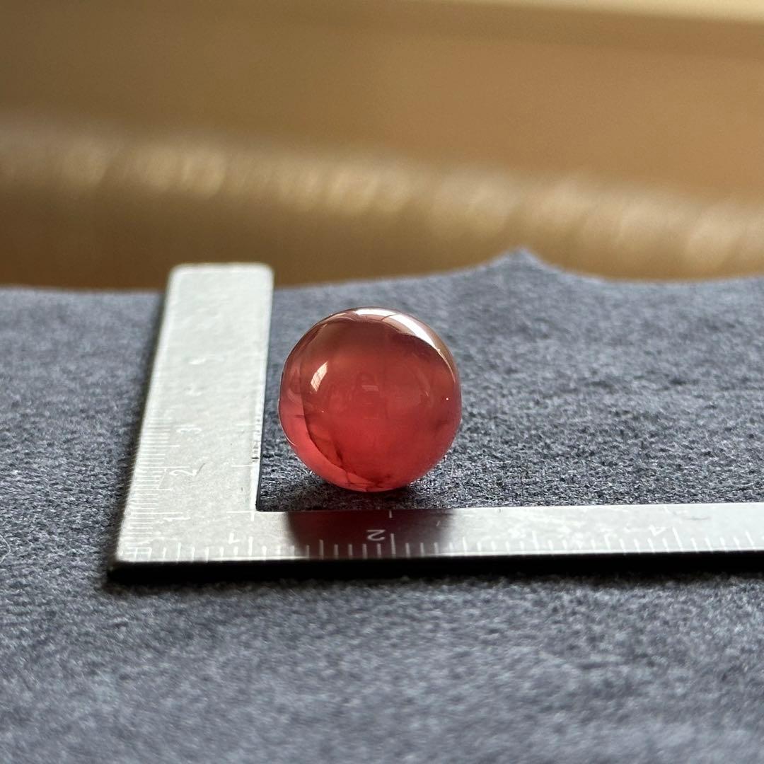 北海道稲倉石鉱山産 菱マンガン鉱 ロードクロサイト 14mm丸玉ビーズ #7