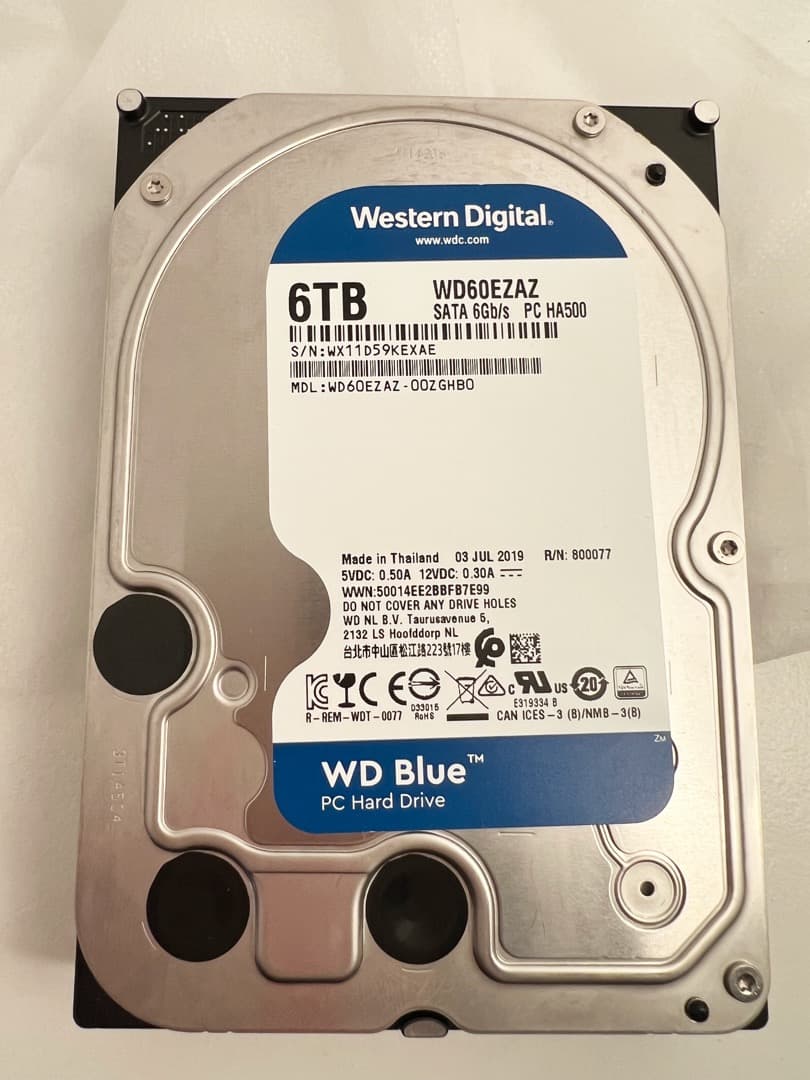 使用4回★640時間★WD60EZAZ [6TB SATA600]★正常154