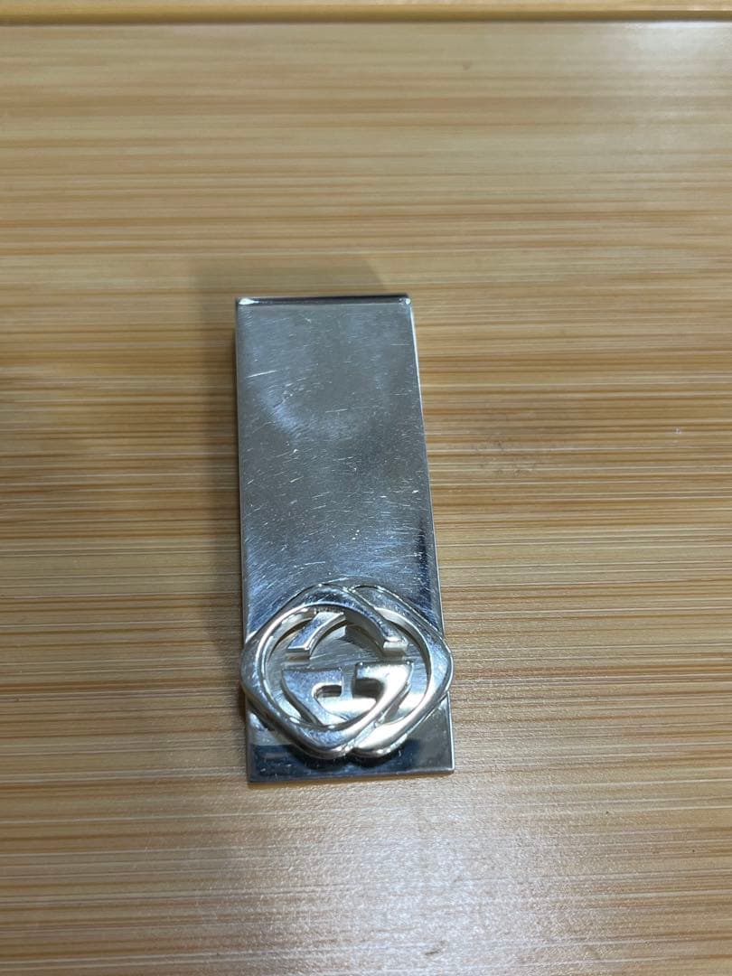 GUCCI グッチ ダブルG マネークリップ 札ばさみ シルバー 【中古】