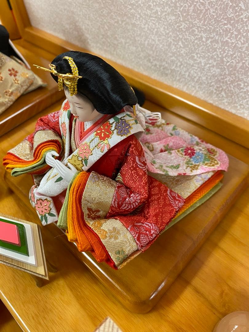 東京久月　親王五人飾り収納用三段セット・頭：梛葉　作・アウトレット商品