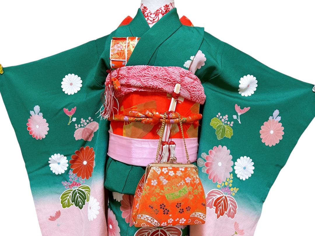 お買い得セット♡七五三　7歳　女の子　フルセット　一式　緑