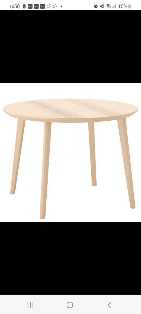 【はるさん専用】リーサボー ナチュラル木製円形テーブル 105cm