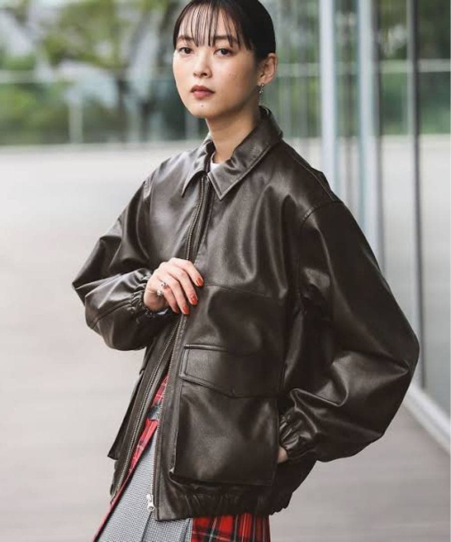 【新品タグ付き】Ray BEAMS フェイクレザー フライトジャケット