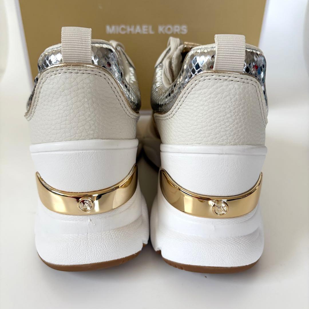 マイケルコース☆新品☆KATRINA 厚底 スニーカー/ホワイト白23.5cm