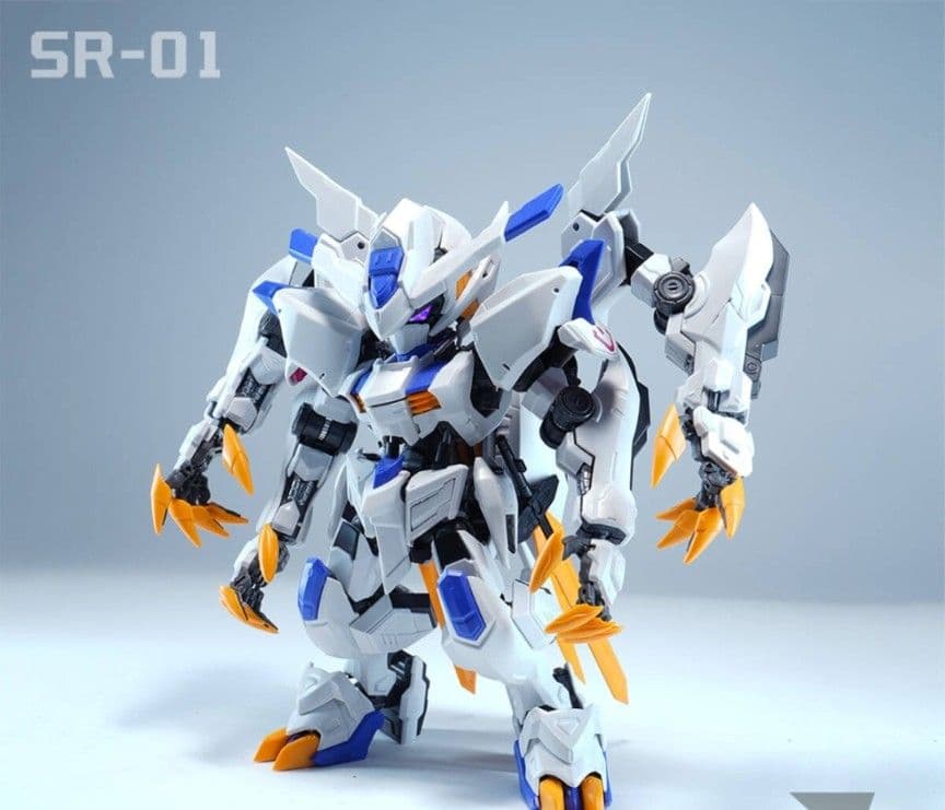 【海外製】バエル　バルバトス似　形態切替可 MGSD相当 発光 組立式プラモデル