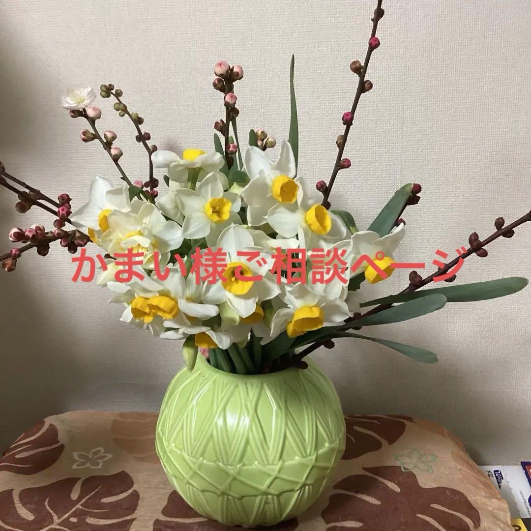 30梅の花　水仙　生花セット　梅花　インテリア　アレンジメントフラワー