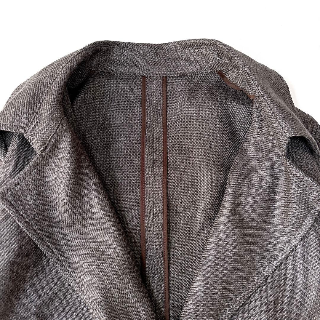 新品⁑ダーマコレクション　シルクコットンセミテーラーコート　チャコールグレー　M