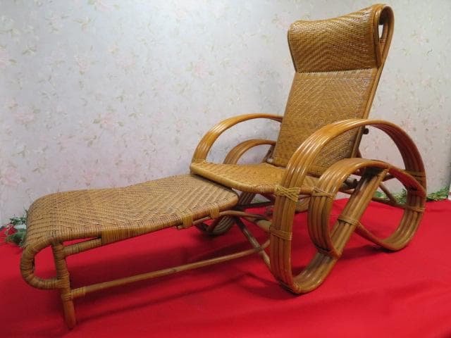shiba26FF410 籐のリクライニングチェア 軽量3段ラタン椅子スラ