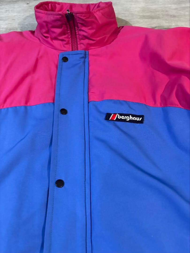 419 英国製80sberghaus 中綿ジャケット レア配色