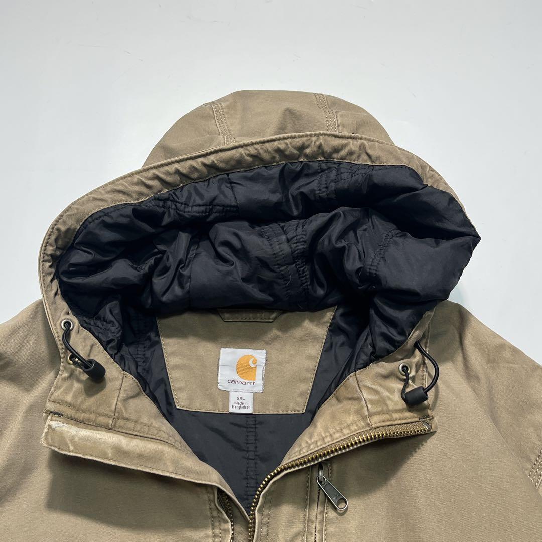 カーハート アクティブジャケット クイックダック 2XL カーキ 中綿 7667