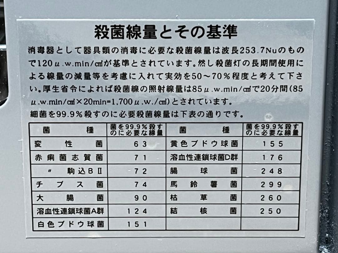 紫外線殺菌消毒保管庫クリーンエックスUN-100(棚一段) 日鈑工業