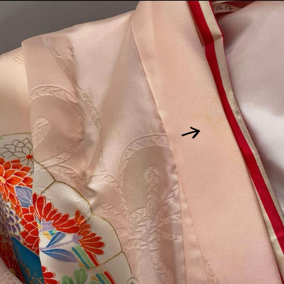 七五三3歳　お着物　赤　正絹　ヴィンテージ