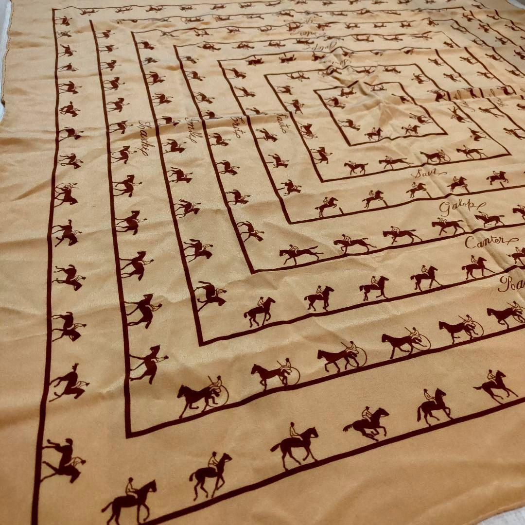 HERMES/エルメス カレ 馬術 シルク スカーフ 83cm角