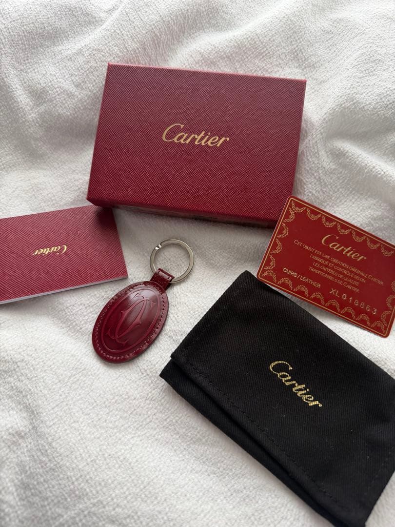 【未使用】カルティエ　マストライン　レザー　キーホルダー