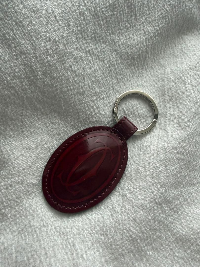 【未使用】カルティエ　マストライン　レザー　キーホルダー